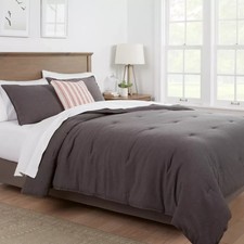 Space Dyed Cotton Linen Comforter  Sham Set - Threshold King Gray