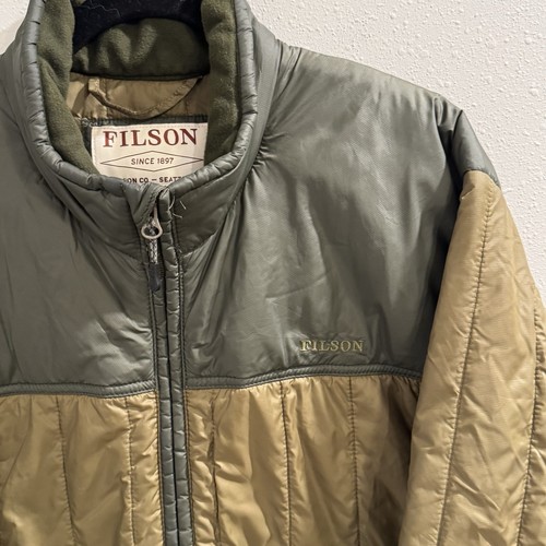 Chaqueta acolchada ultraligera Filson XL Field Olive aislada Primaloft para hombre exterior - Imagen 7 de 7