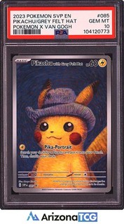 Pokemon 2023 Pikachu With Grey Felt Hat 085 Promo Pokemon X Van Gogh PSA 10