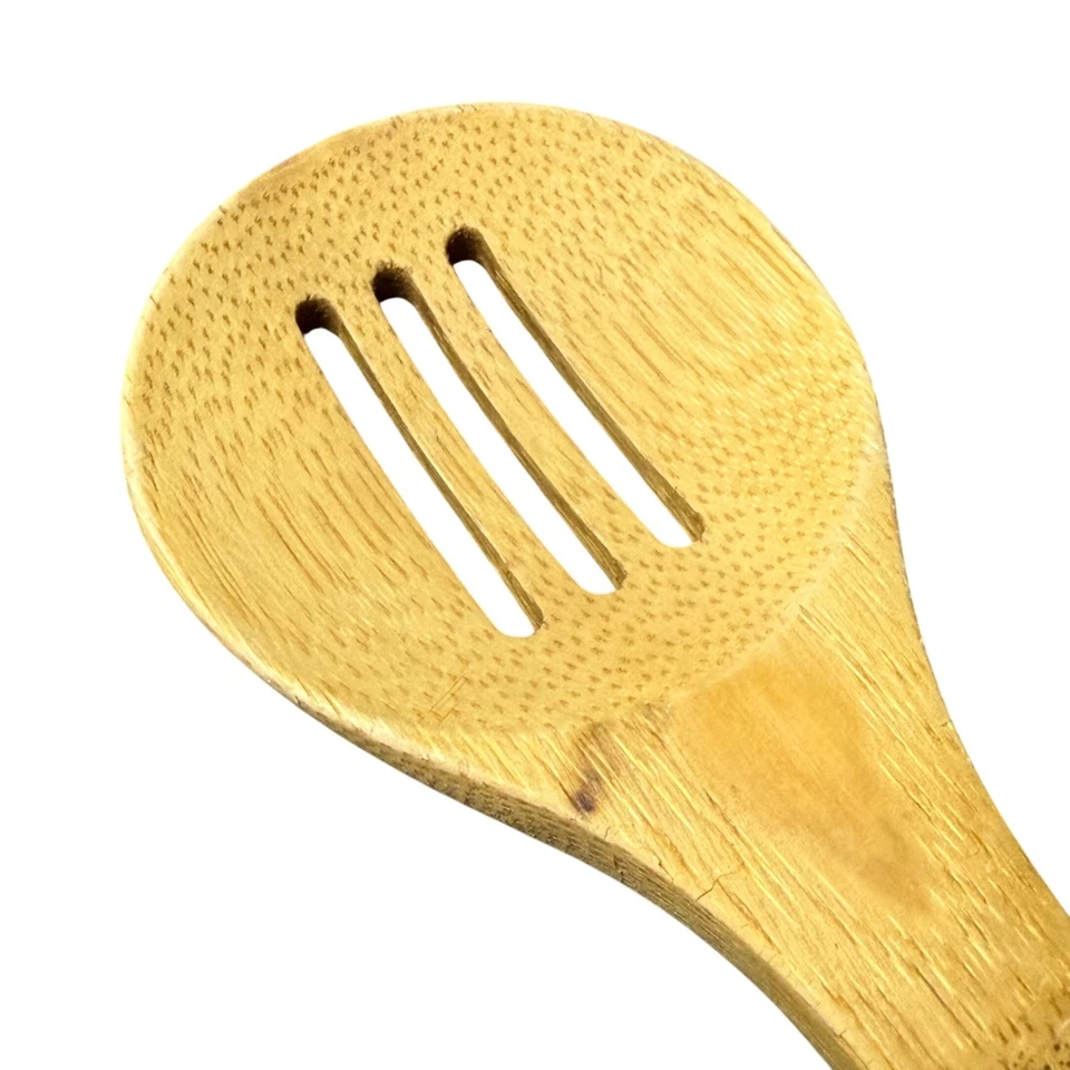 Pampered Chef Bamboo Slotted Spoon Kitchen Utensil Stirring Cooking Serving - Image 3 of 4