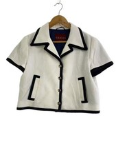 GUCCI/24AW/Cotton Tweed/Jacket/44/Cotton/WHT/784829