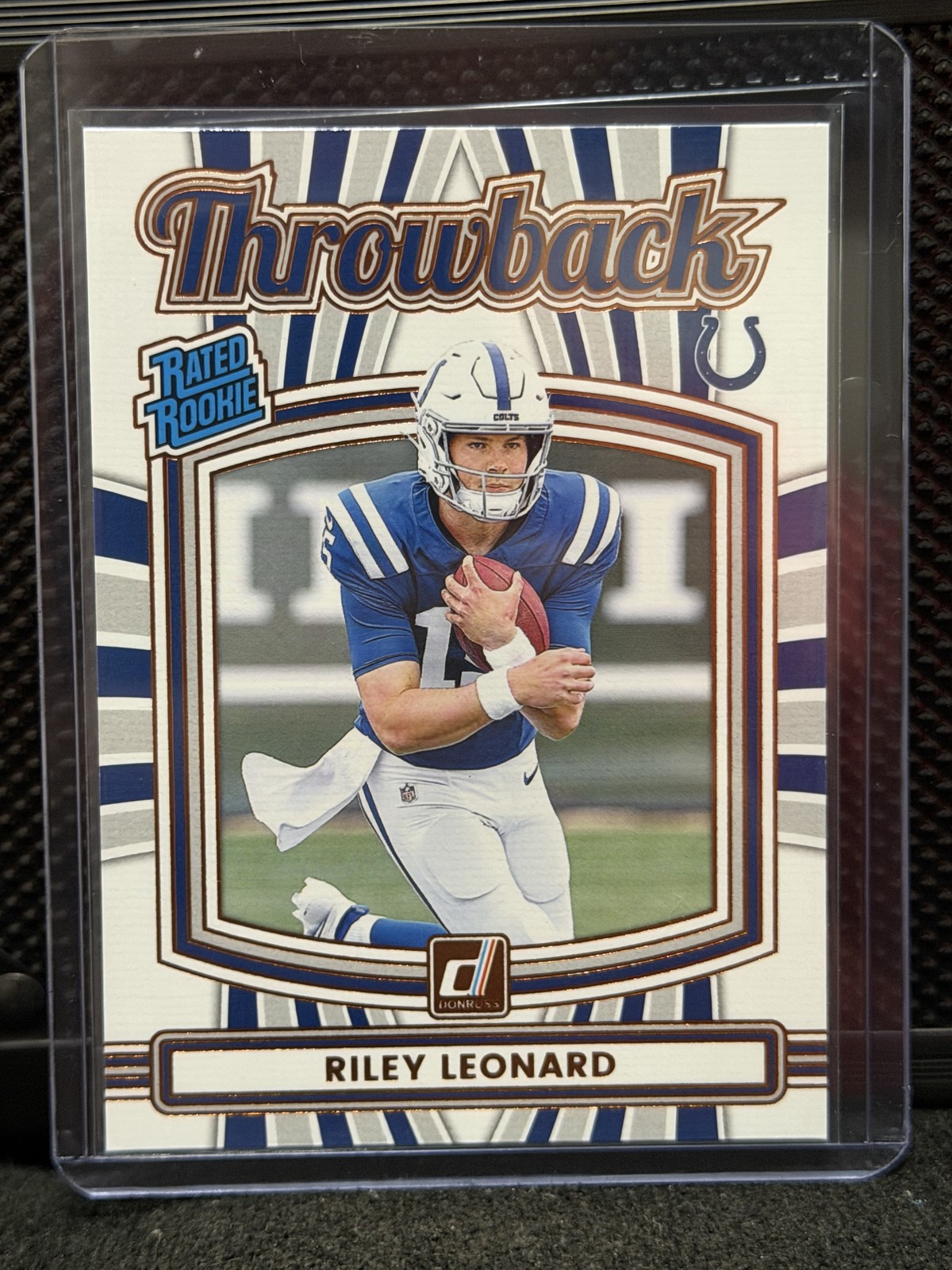 2025 Donruss #33 Riley Leonard Rated Rookies Throwback
