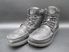 Lems Boulder Boots Men's 10 Shadow Black Waterproof Leather Boots Unisex