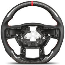 14.5 Steering Wheel For 2013-2018 Dodge Ram 1500 2500 Real Carbon Fiber Black