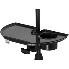 Gator Frameworks Mic Stand Accessory Tray with Drink Holder and Guitar Pick Tab