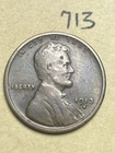 1913-S LINCOLN WHEAT CENT, low mintage date, "FINE" condition #713