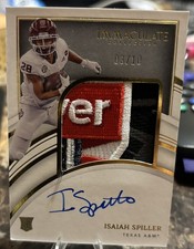 2022 Immaculate Collection - Rookie Patch Auto Isaiah Spiller Bowl Logo 1 /10 