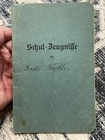 Pre WW1 WWI 1908 Imperial German Stuttgart Student / Military ID Book Grade Book