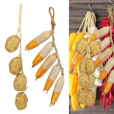 Artificial Vegetable Figurine Sturdy Corn Model for Decorating Fall Craft