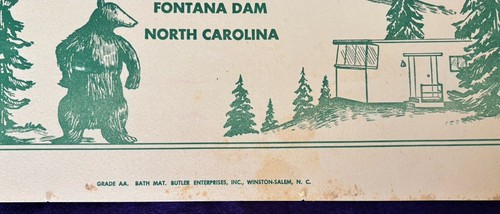 1950s Fontana Village North Carolina Smokey Mountains Best Fishing Ad Poster - Picture 2 of 8