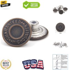 20mm Replacement Jean Buttons 12 Sets Combo Copper Tack Buttons