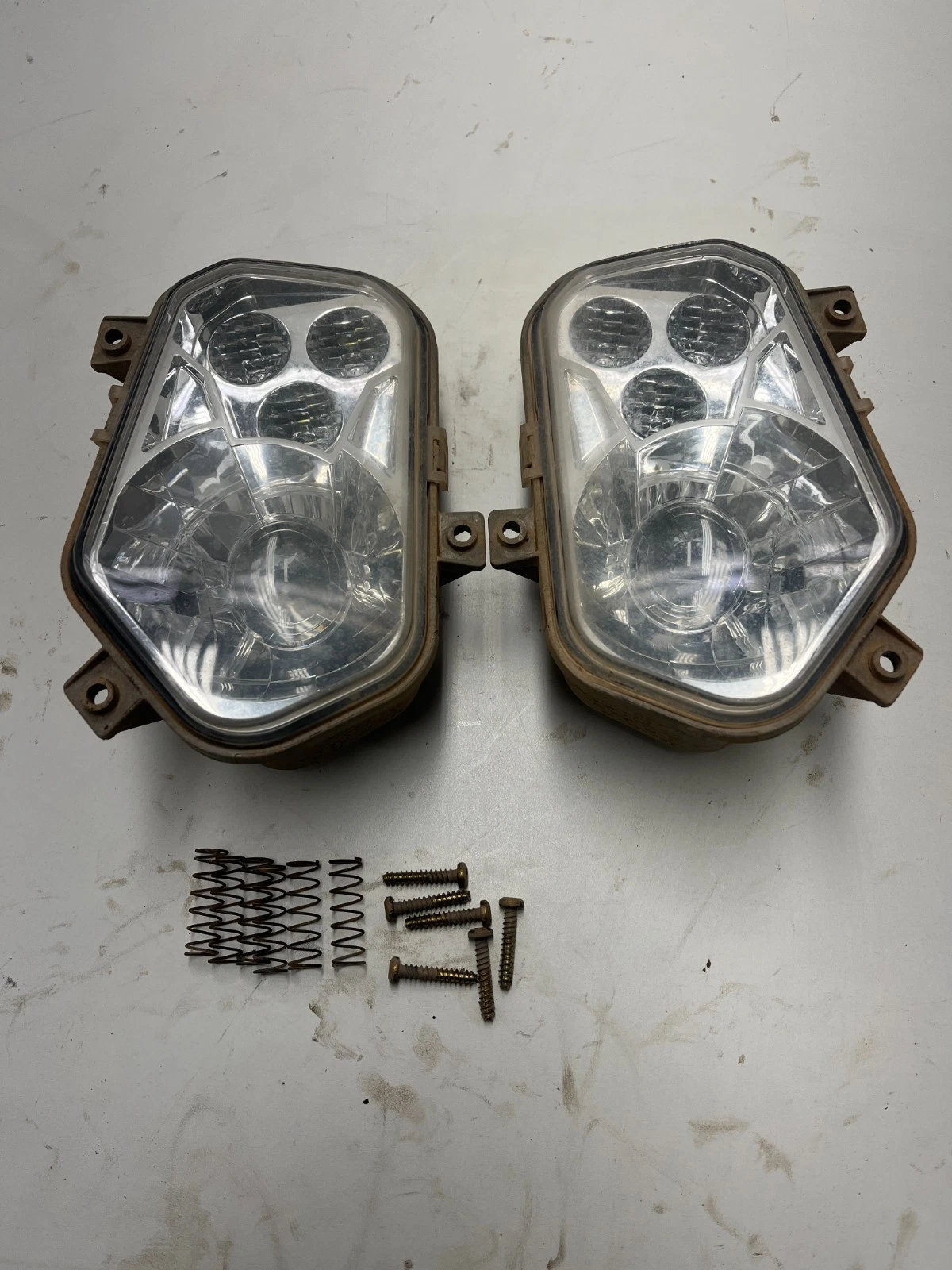 12 2012 Polaris RZR 900 XP 4x4 OEM WORKING Headlight Headlights Bracket Housing