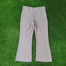 Vintage 70s Flared Herringbone Dress Pants Womens 8/10 31x27 USA Made