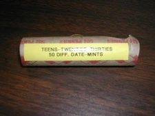 LINCOLN WHEAT CENT PENNY LOT TEENS/TWENTIES/THIRTIES 50 DIFFERENT DATE/MINTS