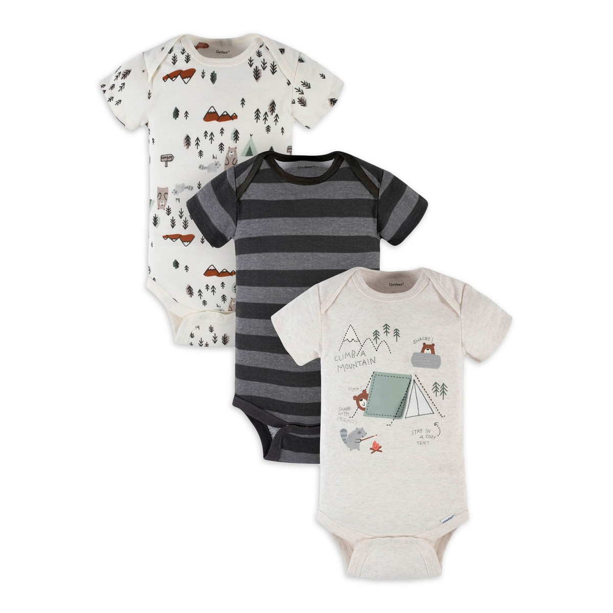 Gerber Baby Boy's Pack Short Sleeve Onesies Various Sizes