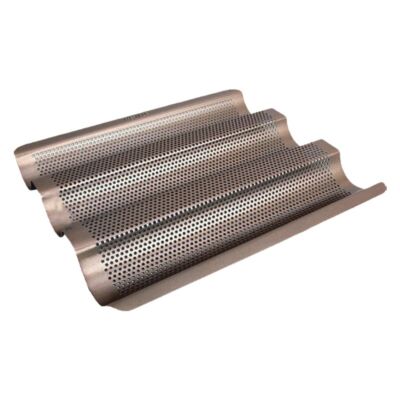 Baguettes Pan French Bread Pan For Baking 3 Loaves Nonstick Perforated Trays