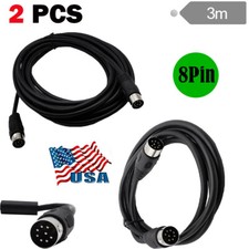 3M MIDI 8 Pin Din Male To Male Audio Data Signal Adapter Cable 2PCS
