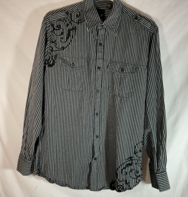 j ferrar long sleeve dress shirt JF J. Ferrar Dress Shirt Mens Sz XL 17-17.5 Black Slim Fit Long Sleeve Button Up
