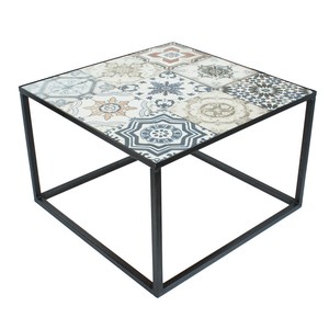 Design Beistelltisch Ibiza Couchtisch Metall Sofatisch Mosaik
