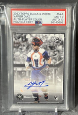 2023 Topps Black & White #52A Yainer Diaz RC Auto /10 PSA 9 Auto 10 Astros POP 1