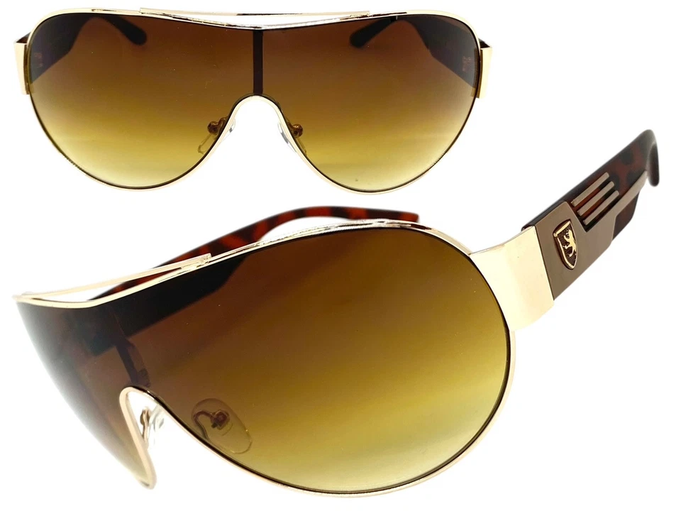 Gafas de sol clásicas contemporáneas elegantes modernas deportivas envolventes elegantes de moda para hombre Foto 2 de 4