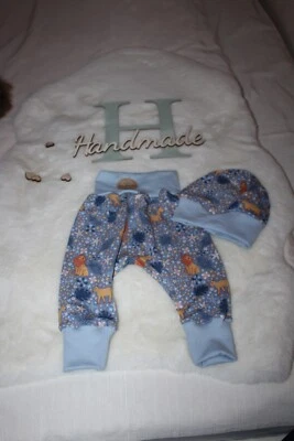 HANDMADE Babyset-Pumphose+Mütze-Geburt-wunderschöne Mode für Klitzekleine-neu 2=3