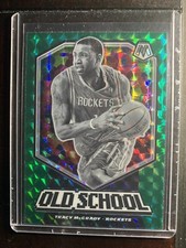 2019-20 Panini Mosaic Old School #19 Tracy McGrady Rockets Mint Card Green Prizm