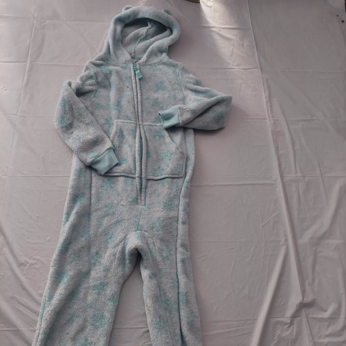 Cat & Jack Boy's Sleepwear Bear Ear Hoodie One Piece Jumper Blue/White S (6/6X) - Picture 3 of 12