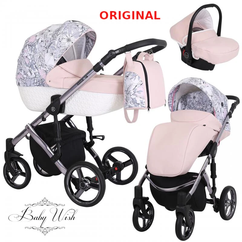 KUNERT TIARO PREMIUM GRAPHITE 2in1 3in1 CARRYCOT + PUSHCHAIR + CAR SEAT+ ISOFIX