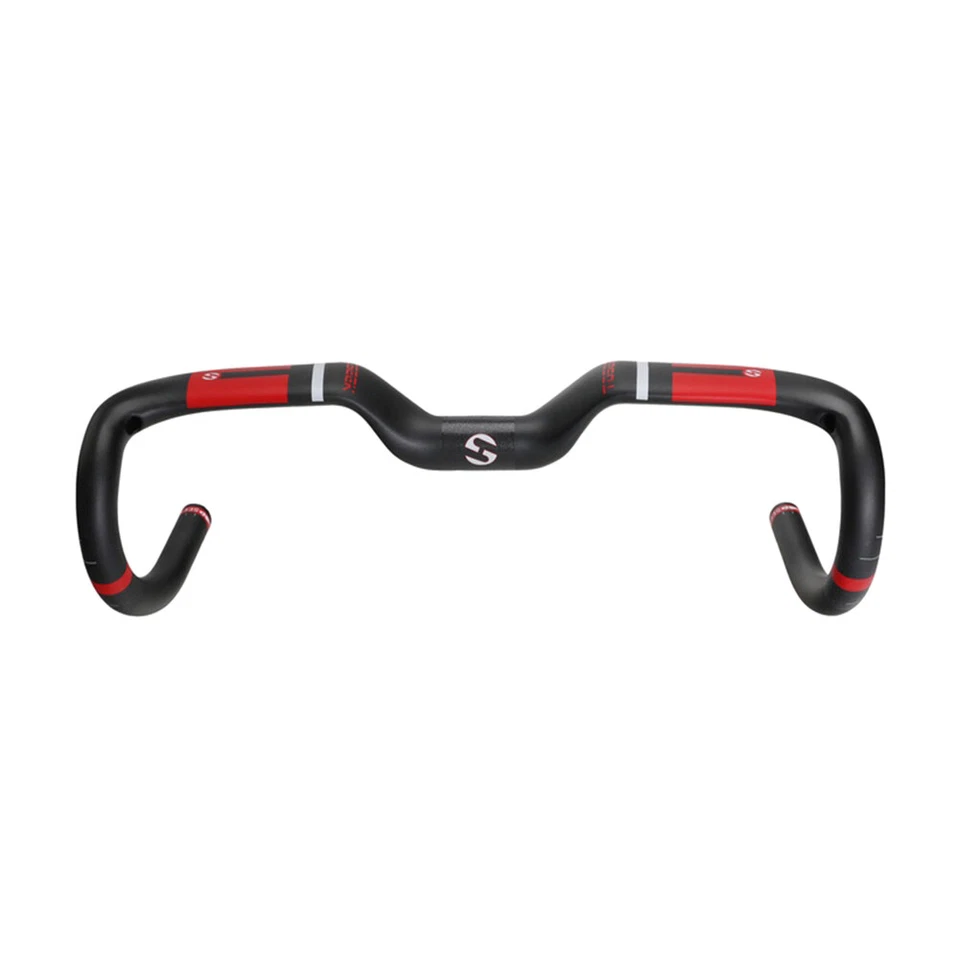 TOSEEK Carbon Fiber Road Bike Rise Handlebar Racing Drop Bar Handlebars 31.8mm - Image 4 of 4