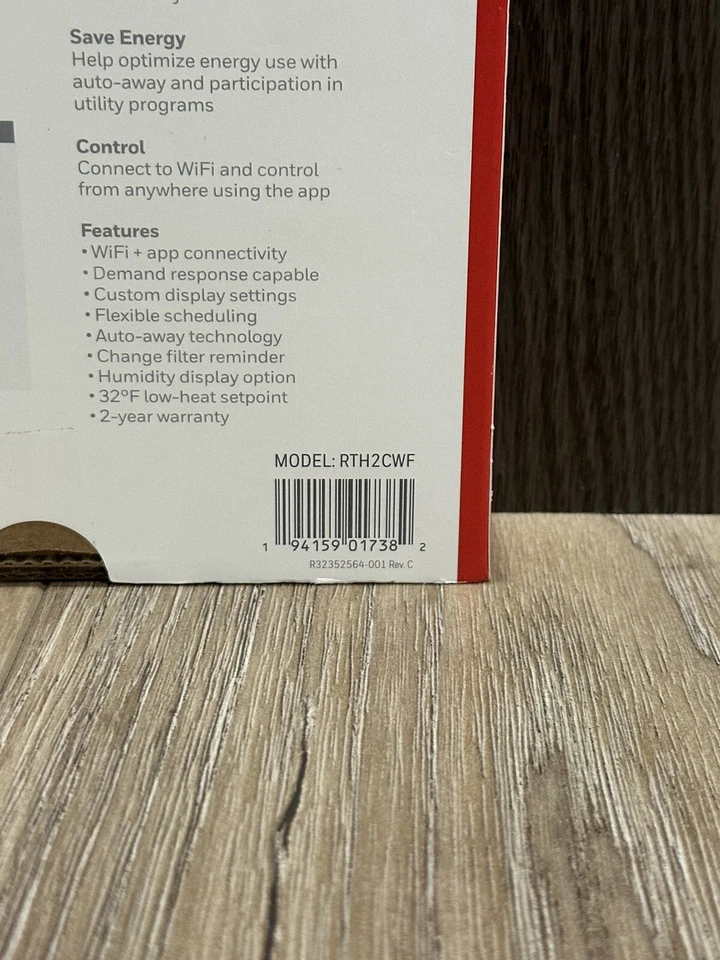 Honeywell X2S Smart Thermostat RTH2CWF Conventional/Heat Pump New Sealed - Image 3 of 4