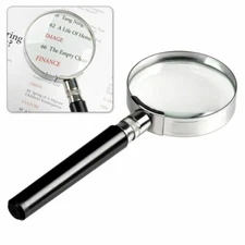 10X Handheld Magnifier Magnifying Glass Handle Low Vision Aid 50mm