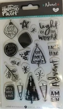 Illustrated Faith Clear Acrylic Stamps Bible Journaling Christmas Love Joy Peace