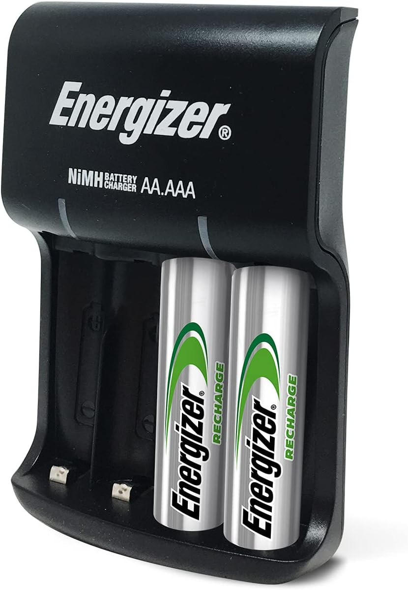 Chargeur piles rechargeables AA et AAA avec base de charge et 2 piles incluses