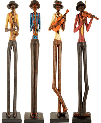 Jazz Musician Saxophone Player Standing 60cm Tall - Collect The Set - Brand New - Picture 2 of 4