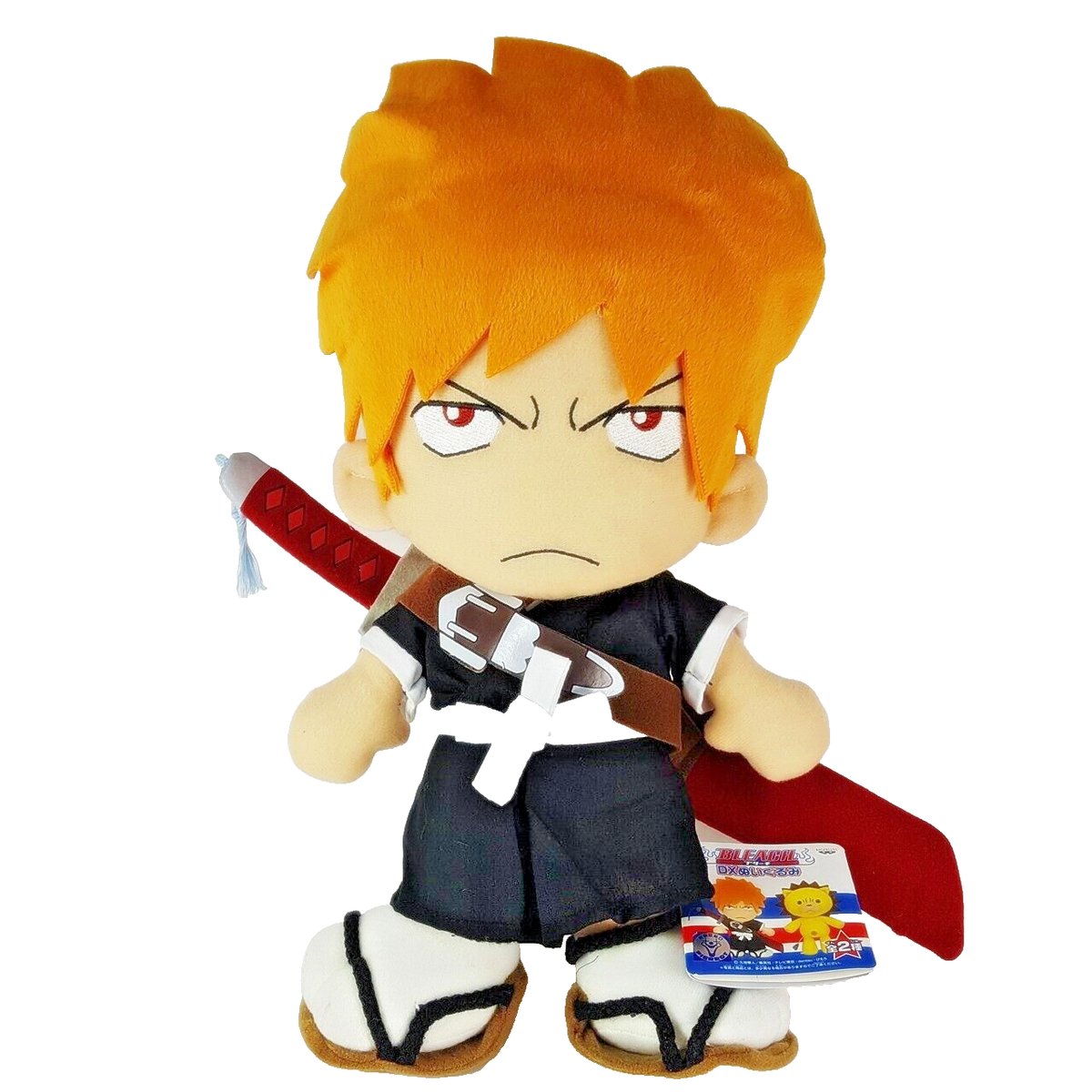 Bleach Ichigo Kurosaki DX Plush Doll Stuffed 2004 Banpresto Rare