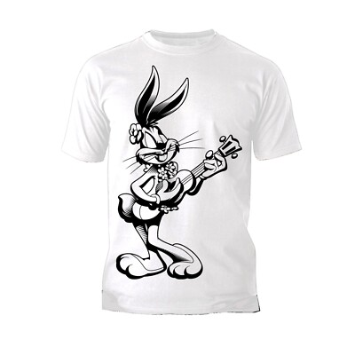 Looney Tunes Bugs Bunny Line Ukulele 02 Official Herren T-Shirt Musik Fan Tee