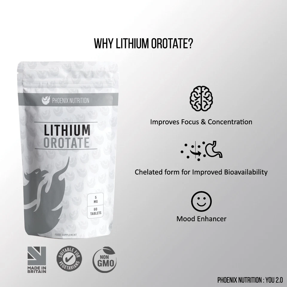 Lithium Orotate 5mg Tablets - Important Trace Mineral - Image 4 of 4