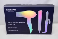 NEW BaByliss Pro Nano Titanium Trifecta Dryer Flat Iron & Curling Iron BNTPP49
