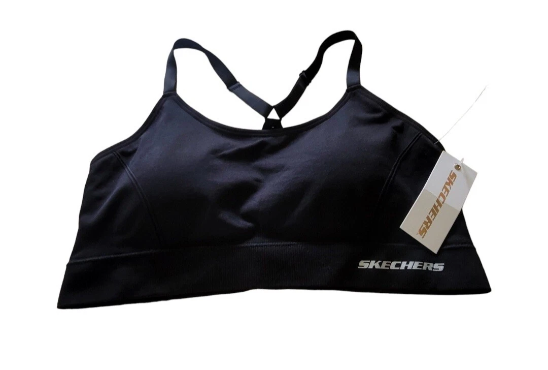 Skechers black athletic sports bra (Size: XL)