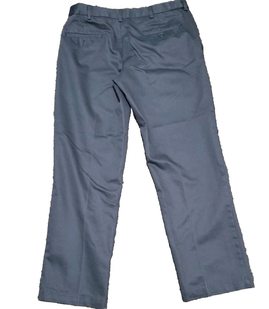 MEN'S HAGGAR WORK TO WEEKEND NO IRON Grey CLASSIC FIT PANTS 34X 29 Mens Dress