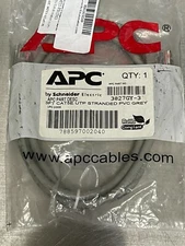 APC 3Ft CAT5e Ethernet Cable Lan Computer Network CAT5 RJ45 Internet Grey Patch 