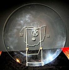 14" CLEAR CRYSTAL VTG CHARGER 1992 1993 KIWANIS OF OHIO CIRCLEVILLE W PUMPKIN