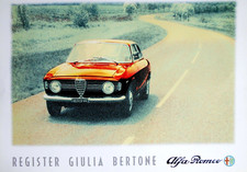 Alfa Romeo Giulia Sprint GT 105 Bertone 1998 Poster 70cm x 50cm