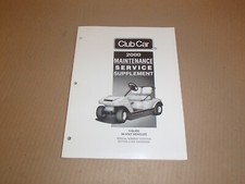 2000 ClubCar V-Glide 36 Volt Electric Vehicles Maintenance Service Manual