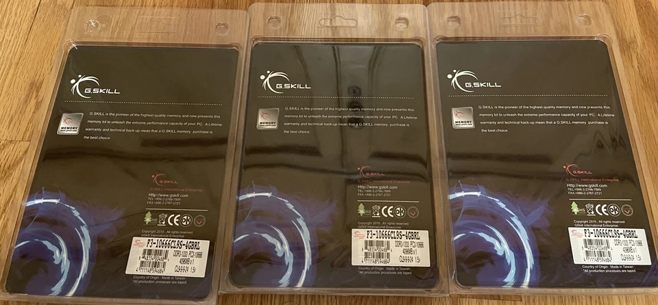 NEW 16GB  4 x 4GB G.Skill DDR3 PC3-10666 Ripjaw (9-9-9-24) Single desktop memory - Image 2 of 3