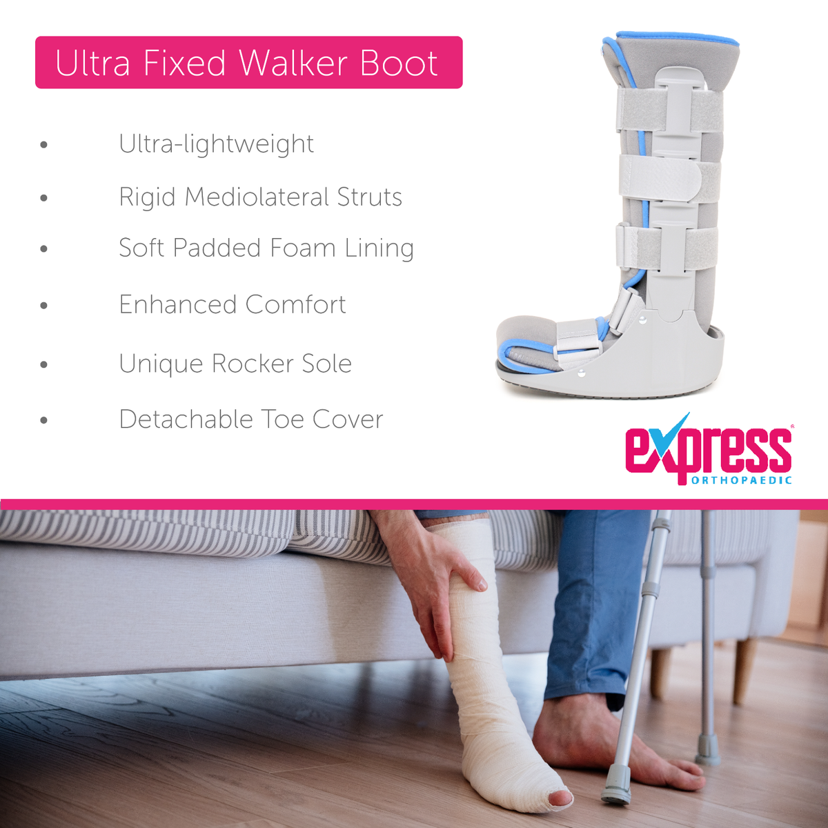 Fracture Boot Protective Boot Fixed Walker Boot for Toe Foot