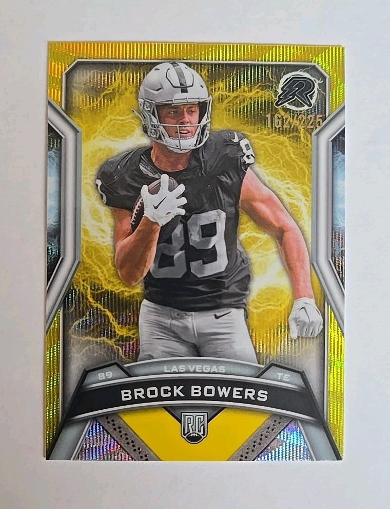 Brock Bowers - 2024 Topps Resurgence #147 - Yellow Surge Refractor 162/225 (RC)