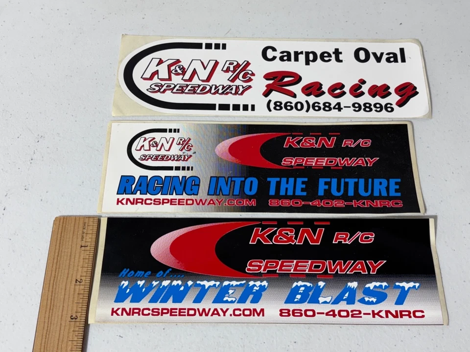 Vintage K&N R/C RC RACEWAY Bumper Sticker NOS Carpet Oval Racing Winter Blast - Image 3 of 4