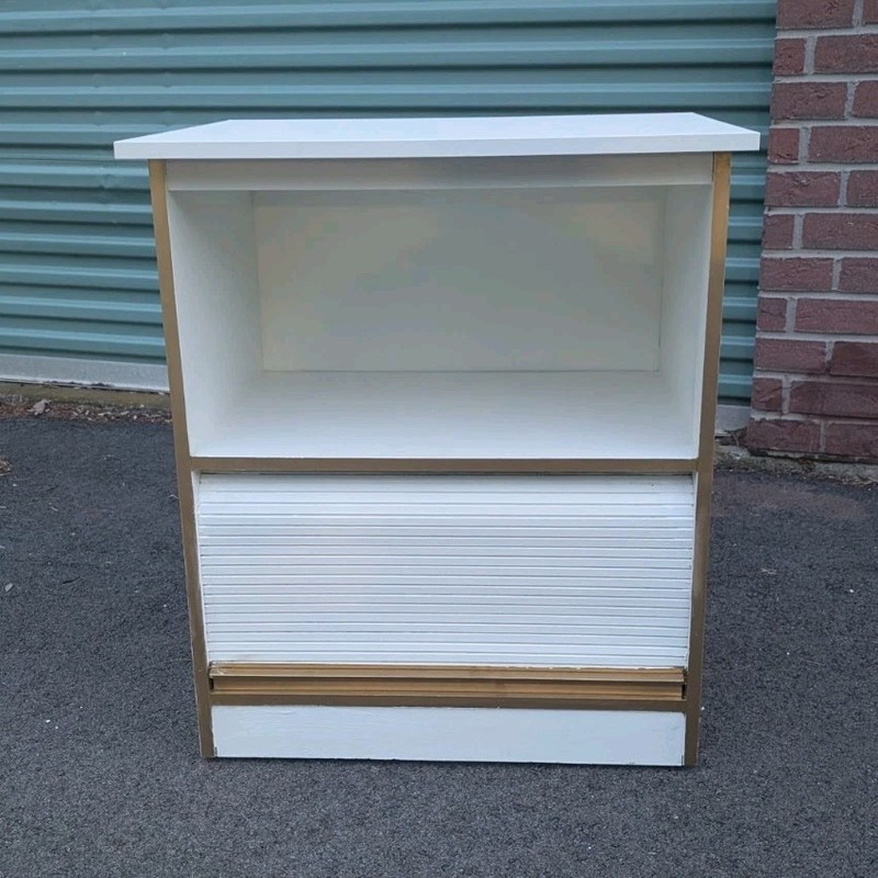 White Wood Nightstand 1 Drawer Open Shelf 29in H 25x18in Bedroom